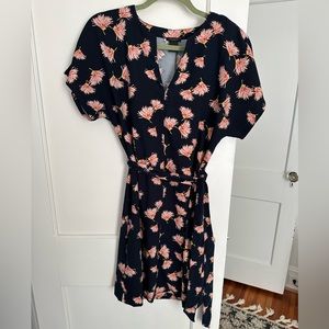 Ann Taylor Factory floral dress with waist tie